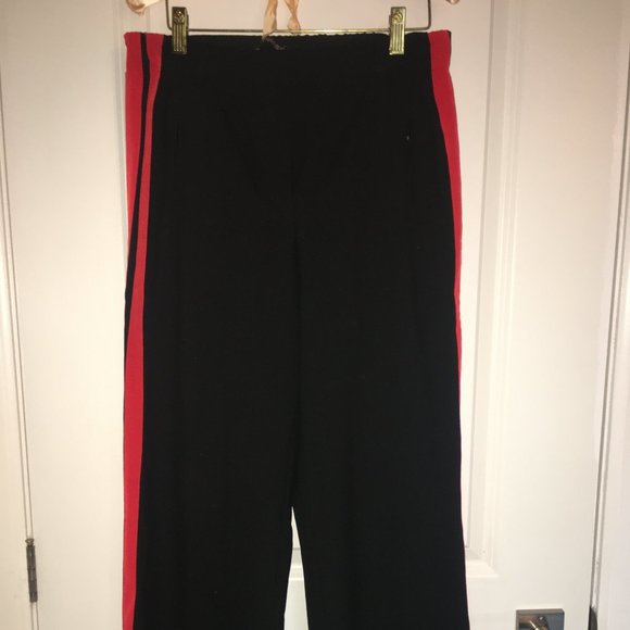 Express Pants & Jumpsuits Black Track Pants With Red Stripes Poshmark